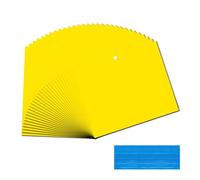 Adesivi per mosche per piante, confezione da 30 fogli di carta mosca su entrambi i lati, per uso interno ed esterno, trappole adesive gialle per moscerini dei funghi e altri insetti, 20 x 15 cm