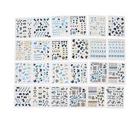 Adesivi per nail art 3D Decorazioni per unghie autoadesive Elegante strumento di decorazione per manicure per la casa Nail Salon Materiale per animali domestici 24 pezzi 5x6 5 cm