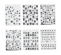 Adesivi per nail art di Halloween Blow In the Dark Nail Decals 3D Autodesivi Adesivi Fluorescente Adesivi per unghie Skull Spider Witch Ghost Pumpkin Bat Snake Snake Design per donne per donne e raga