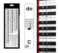 Adesivi per note di pianoforte - Kit completo per 49, 61, 76, 88 tasti con eBook gratuito - Adesivi per tasti bianchi e neri - Impara facilmente il pianoforte