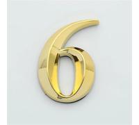 Adesivi per numeri civici autoadesivi 3D in oro ABS, segno con numeri per cassetta postale da 2 pollici, numero moderno per porta per indirizzo esterno, hotel, giardino, esterno(6)