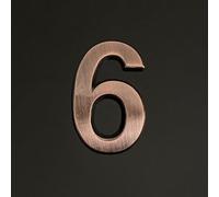Adesivi Per Numeri Civici Autoadesivi Da 1,4/2/3/4 Pollici, Numero Porta Moderno In ABS, Segno indirizzo Della Cassetta Postale In Bronzo, Per Hotel, Appartamento, Ufficio, Caffè(6,4In)