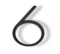 Adesivi per numeri civici autoadesivi, numeri di porta moderni in acrilico, numeri di indirizzo 3D neri, segno per esterni, hotel, appartamento, giardino, cassetta postale, stanza esterna(Black 6)