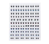 Adesivi per occhi dei cartoni animati Decalcomanie d'acqua Figurine Anime Bambole Eye Paster per Bambole Accessori 4 cavità Baby Faces Stampo Argilla Decalcomanie Acqua Carta