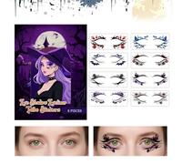 Adesivi Per Occhi Di Halloween - 8 Paia Di Decalcomanie Finti | Decalcomanie Per Il Trucco Degli Occhi,Per Trucco Cosplay Autunno Falò Eventi Festa Palco Spettacolo Festival Natale