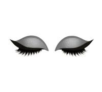 Adesivi per ombretti per ciglia con eyeliner per donne ragazze (grigio) (E)