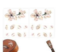 Adesivi per paletta di chitarra e ukulele, squisiti adesivi con petali di ciliegio, adatti per chitarra, basso, ukulele, kalimba e altri strumenti (2 pezzi)