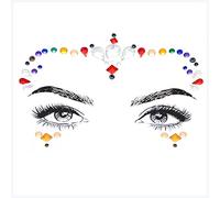 Adesivi per palpebre 3d Sexy Face Tattoo Adesivi Temporaneo Diamomd Gioielli Partito Decorazione colorata Decorazione del trucco Body Eyeshadow Autoadesivo di cristallo Halloween Adesivi per palpebre