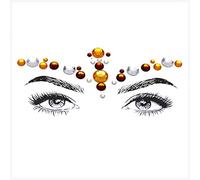 Adesivi per palpebre 3d Sexy Face Tattoo Adesivi Temporaneo Diamomd Gioielli Partito Decorazione colorata Decorazione del trucco Body Eyeshadow Autoadesivo di cristallo Halloween Adesivi per palpebre