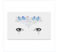 Adesivi per palpebre Autoadesivi di cristallo di cristallo acrilico Adesivi adesivi Gemme Temporary Face Jewels Sticker Decoration for Festive Party Eye Trucco Adesivi per palpebre cadenti(7)