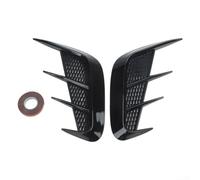 Adesivi per parafanghi per auto, in gomma morbida, colore nero lucido, per prese d'aria laterali, adatte per SUV, camion, stile esterno, anti-collisione, confezione da 2 (nero lucido)