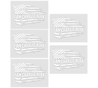 Adesivi per paraurti auto con scritta "I Am We are Charlie Kirk True American Hero", RIP Live Like Charlie Kirk, Silenced But Not Forgotten Fly High in Loving Memory Charlie Turning Point USA Truck