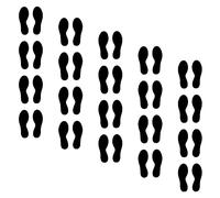 Adesivi per pavimenti in PVC da 7 ″ con impronte di orme nere per scarpe, adesivi per pavimenti e feste (40 pezzi)