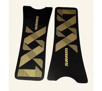 Adesivi per pedivelle Sram XX1 Dub, nero/oro finitura lucida