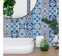 Adesivi Per Piastrelle Cucina Blu Retro Decorazione Mura Pvc Impermeabili Spogliabile E Incollabile Adesive Piastrelle Per Cucina Bagno Tavolo Scale Decorazione
