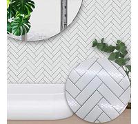 Adesivi per piastrelle da cucina, bagno, 15 cm x 15 cm, motivo osso, per lottare le mattonelle, impermeabili, autoadesivi per cucina, bagno, soggiorno, TV, sfondo 1 set di 10 pezzi