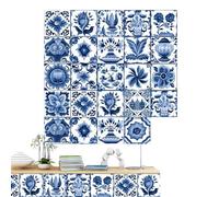 Adesivi per piastrelle da parete, 24 pezzi, stile portoghese, impermeabili, adesivi per piastrelle staccabili e incollabili, per decorare e le pareti del bagno per un facile rifacimento