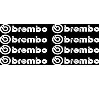 Adesivi per pinza del freno adatti per Brembo 8 pezzi, resistenti al calore Performance Tuning Auto Sticker JDM Sticker Brake Caliper Decals adatti per tutti i veicoli (bianco)