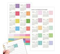 Adesivi per Planner e Agende - Confezione da 2 Etichette Vivaci 2026 - Etichette Colorate Per Calendario E Diario | per Casa Scuola Ufficio Diario Pianificazione Organizzazione Studente Insegnante