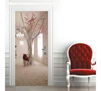 Adesivi per Porte 3D 90x210cm Carta Parati Porta Poster per Porta Rimovibile Autoadesivo Impermeabile Fai da te Foto per Bagno Cucina Soggiorno Ufficio Camera da letto Albero del paesaggio