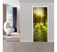Adesivi Per Porte 3D Adesivo Per Porta Foresta Alba