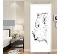 Adesivi Per Porte 3D Murales Carta Da Parati Autoadesiva In Vinile Decalcomanie Per Porte Interne Animale 85 X 215 Cm Poster Per Camera Dei Bambini Foto Arte Creativa Decorazione Per L-46556367487715