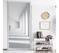 Adesivi per Porte 3D per porte interne Autoadesivo Creatività degli spazi bianchi 95x215cm fotomurali Decorazione da Parete Poster murale Decalcomanie Rimovibile Soggiorno Cucina Camera da letto Deco