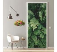 Adesivi per Porte 3D Verde Adesivi per Porte Interne, Adesivo Porta Autoadesiva Piante Trompe L'Oeil Pellicola Adesiva Poster Sticker Murale Decorazione da Parete Carta da Parati 77X200cm -MT1016