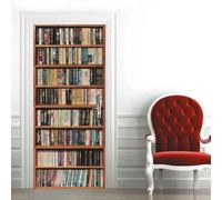 Adesivi Per Porte Adesivi Per Porte Interne 3D Murale Camera Da Letto Carta Da Parati Per Bagno Decorazione Per La Casa Poster Per Porte Esterne - Libreria Della Biblioteca 90 X 210 Cm - F -9K6T6G6V0P