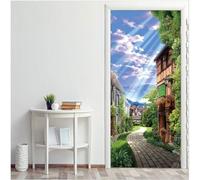 Adesivi Per Porte Creatività Paesaggio Stradale Della Città 90 X 210 Cm Adesivo Per Carta Da Parati Per Porta Poster Murale Foto 3D Adesivo Impermeabile Peel And Stick Pellicola In Vinile -68752283