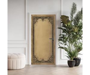 Adesivi per porte e cornici barocche, impermeabili, staccabili e attacca, adesivi per porte medievali 3D, adesivi da parete autoadesivi, linea astratta, carta da parati in vinile, decorazione per la