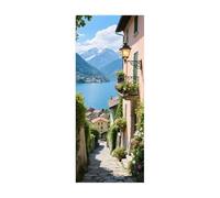 Adesivi Per Porte Interne 70 X 210 Città Soggiorno, Camera Dei Bambini, Cucina, Bagno, Autoadesiva Impermeabile Decorazioni Casa