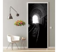 Adesivi per Porte Interne 90X200 cm 3D Adesivi per Porte La Mia Binari Della Ferrovia Pellicola Porta, Adesivo per Porta Poster Rimovibile Soggiorno Cucina Camera da Letto Bagno Decorazione -MT2353