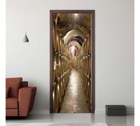 Adesivi per Porte Interne Autoadesiva Adesivo Porta 3D Cantina Dei Vini Pellicola Adesiva per Porte Impermeabile Vinile PVC Carta da Parati Decorazione da Parete Poster Murale 86x200cm -DS2376