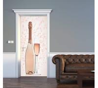 Adesivi per Porte Interne Champagne Adesivo Porta 3D Rosa Autoadesiva Carta Parati 80x200 cm Decorazione da Parete Poster Murale per Soggiorno Camera da letto a/1407