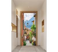 Adesivi per Porte Interne Italia Adesivo Porta 3D Casa di Campagna di Città Autoadesiva Carta Parati 90x210 cm Decorazione da Parete Poster Murale per Soggiorno Camera da letto 9475m