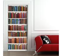 Adesivi per Porte Interne Libreria Adesivo Porta 3D Colorato Autoadesiva Carta Parati 77x200 cm Decorazione da Parete Poster Murale per Soggiorno Camera da letto a1331