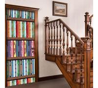 Adesivi per Porte Interne Libreria Colorata Adesivo Porta 3D Libreria Autoadesiva Carta Parati 77x200 cm Decorazione da Parete Poster Murale per Soggiorno Camera da letto a/2666