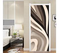 Adesivi per Porte Interne Nero Beige Marrone Adesivi per Porte PVC Adesivi Porte Interne Autoadesivin Adesivo Porta Interna Rimovibili Adesivo Porta Casa Arredamento Carta Bagno 95x215cm