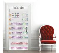 Adesivi Per Porte Interne Tavola Periodica Adesivo Porta 3D Lettere Colorate Adesivo per Porta Trompe l'oeil Autoadesivo per Frigorifero Cucina Camera da Letto Decorazione 80x210 cmd-1957