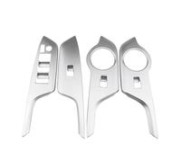 Adesivi Per Pulsanti Di Interruttore Alzacristalli Interni Per Auto Per Toyota Per C-HR Per CHR 2016-2022 Accessori Rifiniture Interne Per Auto(LHD Chrome Silver)