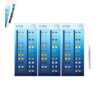 Adesivi per quaderni Sea Creatures Lil Tabs, oltre 20 simpatici adesivi Kawaii a tema creature marine, facili da allineare e piegare, linguette autoadesive per libri, raccoglitori (03#)
