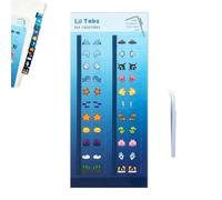 Adesivi per quaderni Sea Creatures Lil Tabs, oltre 20 simpatici adesivi Kawaii a tema creature marine, facili da allineare e piegare, linguette autoadesive per libri, raccoglitori (01#)