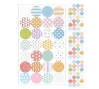Adesivi per raccoglitore, cerchi adesivi rotondi autoadesivi per carta, per punzonatura quaderni, disegno, codifica, appunti sciolti sul posto di lavoro, Geometria, Fare riferimento alla descrizione