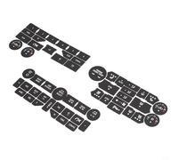 Adesivi per riparazione di pulsanti per SAAB 3a generazione 9-5NG 9-4X, in vinile nero per controllo del clima ed etichette di ricambio con scritte bianche, per interni