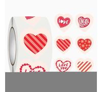 Adesivi per San - 500 Pezzi di Etichette a Forma di Cuore per Premi e Ricompense - Adesivi Decorativi | per Compleanno Aula Casa Matrimonio Celebrazione Luogo di Lavoro