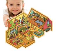 Adesivi per scena dei cartoni animati, adesivi per scene in miniatura, casa di sceneggiatura, adesivi per cartoni animati, negozio, fai la tua stanza per adulti, bambini, scrapbooking art per