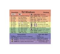 Adesivi per scorciatoie da tastiera, Guida di riferimento rapido a Word/Excel, Scorciatoie da tastiera, Cheat Sheet per tastiera impermeabili, Scorciatoie da tastiera per laptop per finestra, 13-16 p