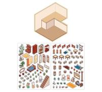 Adesivi per scrapbooking 3D, adesivi per la casa 3D, adesivi per la casa dei cartoni animati cinesi, adesivi per la casa 3D, adesivi per la stanza in rilievo, simpatici adesivi per scrapbooking in