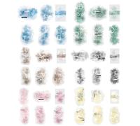 Adesivi per Scrapbooking, 60 Pezzi Stickers in Pizzo Tinti con Inchiostro, Adesiva per Scrapbooking Diario Creazione di Biglietti DIY